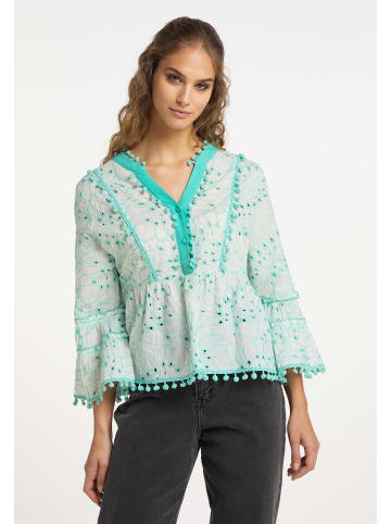 IZIA Damen Tunika in Weiss Aqua