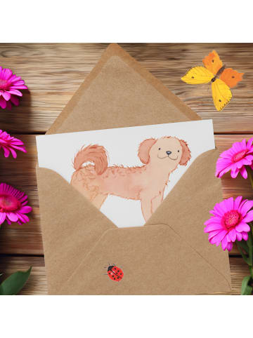 Mr. & Mrs. Panda Deluxe Karte Cavapoo Lebensretter mit Spruch in Weiß