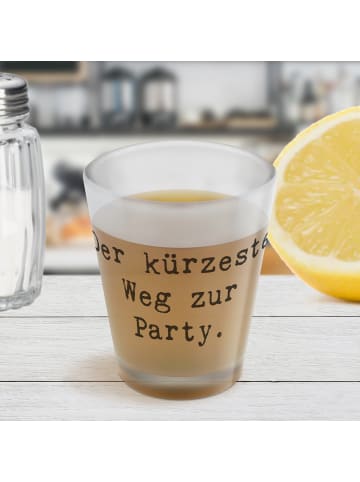 Mr. & Mrs. Panda Schnapsglas Spruch Schnapsglas Party mit Spruch in Transparent