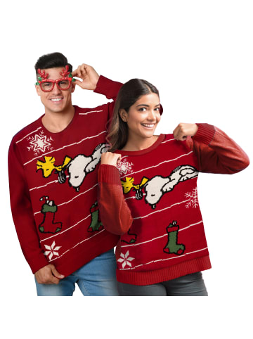 Snoopy The Peanuts Winterpullover - Snoopy in rot