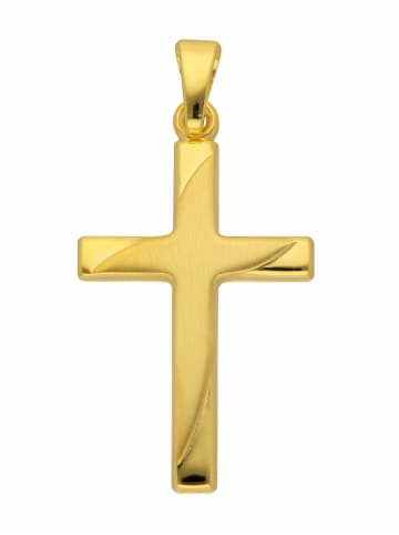 Adeliás 585 Gold Kreuz Anhänger in gold