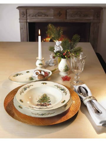 Seltmann Weiden 6er Set Suppenteller Marieluise Weihnachten ø 23,2 cm weiß-grün in weiß-grün