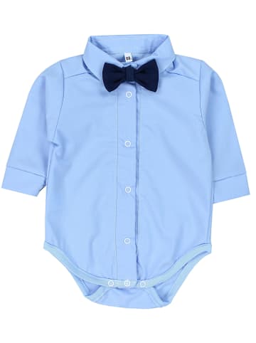 TupTam Jungen Baby Hemd-Body Langarm mit Kragen in blau Modell 1