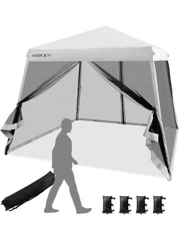 COSTWAY 3x3 m Pop Up Pavillon in Weiß