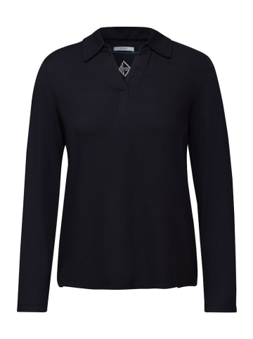 Cecil Blusenshirt mit Materialmix in Grau