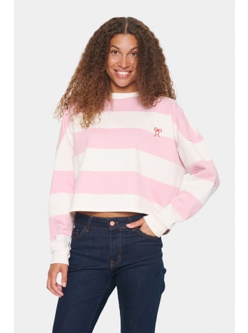 SAINT TROPEZ Trackjacket-sweat IdahellaSZ Lockere Passform in Pink Nectar