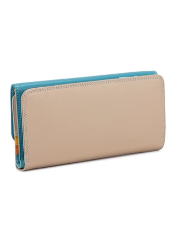MYWALIT Tri-fold Zip Wallet Geldbörse Leder 17 cm sardinia