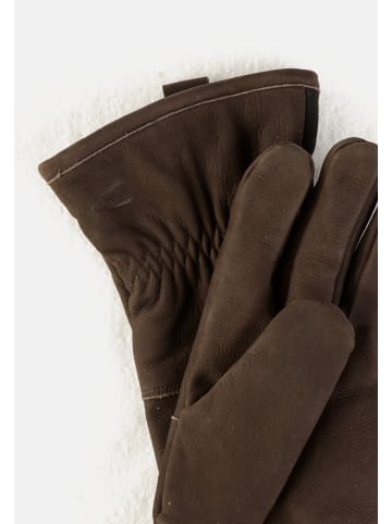 Camel Active Lederhandschuhe in Dunkelbraun