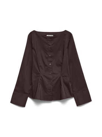 Vero Moda Popelin Hemd in Chocolate Torte