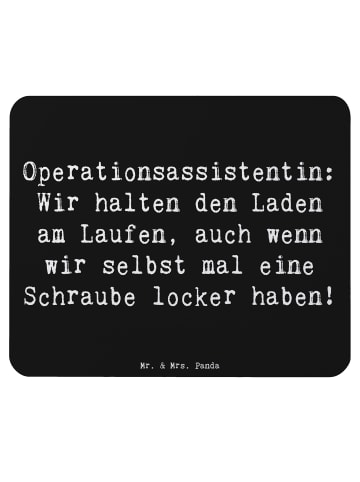 Mr. & Mrs. Panda Mauspad Spruch Operationsassistentin Heldin mit... in Schwarz
