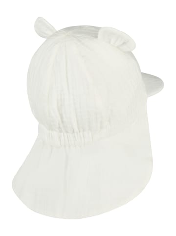 Sterntaler Schirmmütze mit Nackenschutz Ohren in ecru