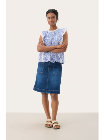 PART TWO Ärmellose Bluse TheanaPW Gerade Passform in Amparo Blue Mini Flower