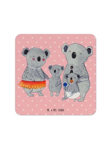 Mr. & Mrs. Panda Tischuntersetzer Koala Familie ohne Spruch in Rot Pastell