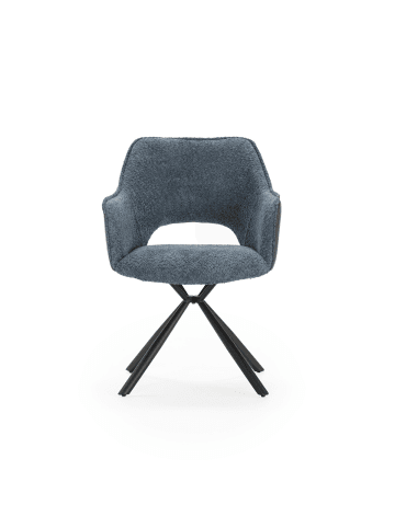 CALICOSY 2er-Set Sessel MARIEL  in Blau  - (W) 62  x (H) 47  x (L) 60  cm