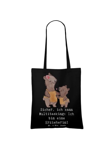 Mr. & Mrs. Panda Ostergeschenk Erzieherin Multitasking mit Spruch in Schwarz