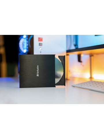 COFI 1453 Verbatim Externer Blu-ray BDXL/DVD-Recorder – Kompakt, leicht in Schwarz