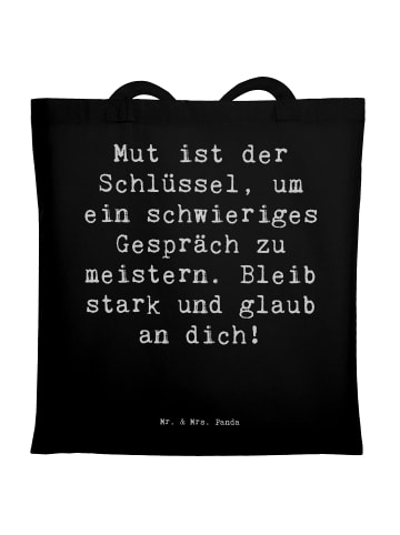 Mr. & Mrs. Panda Stoffbeutel Spruch Ein schwieriges Gespräch füh... in Schwarz