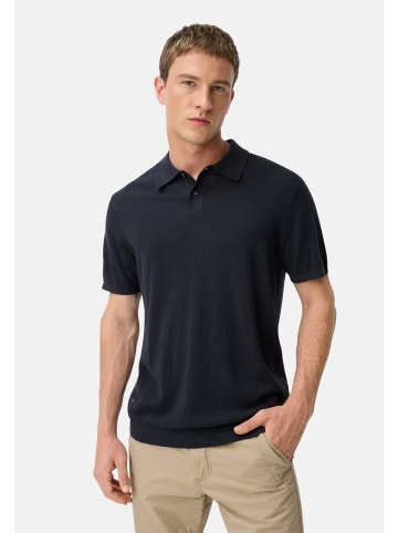 Camel Active Leichtes Strick-Polo aus reiner Baumwolle in Navyblau