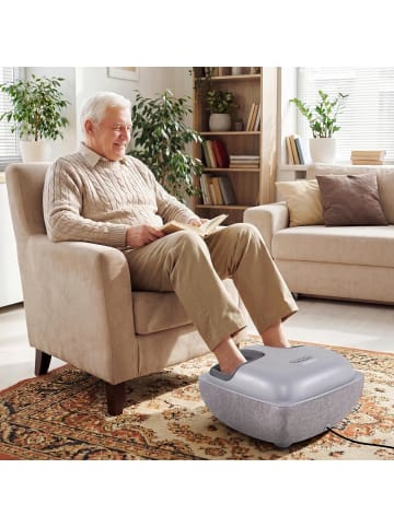 COSTWAY Shiatsu Fußmassagegerät mit Wärmefunktion in Grau
