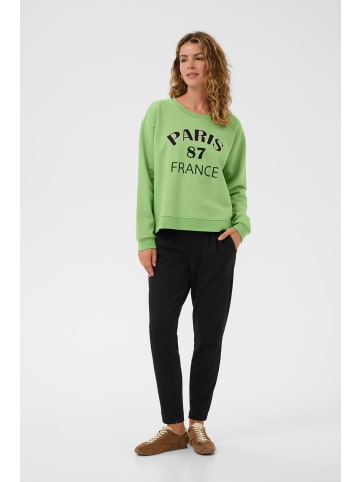 Cream Sweatshirt CRBisa Loose fit in Jade Green