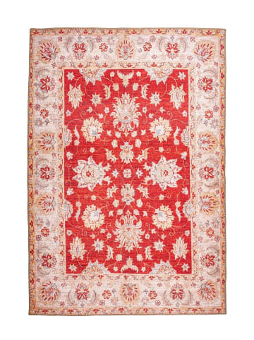 Kayoom Kurzflor Teppich Faye 625 in rot - rechteckig