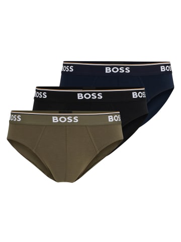 BOSS Slip 3er Pack in Schwarz/Oliv/Blau