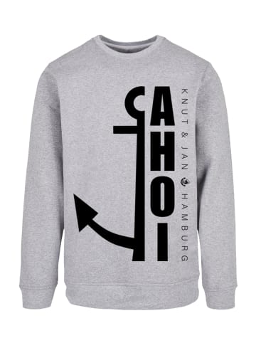 F4NT4STIC Sweatshirt Ahoi Anker Knut & Jan Hamburg in grau meliert