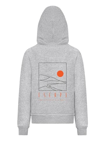 F4NT4STIC Hoodie Escape Discover the World Landscape in grau meliert