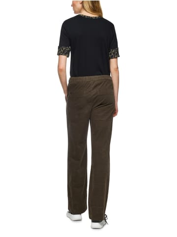 MARC CAIN Jersey-Shirt mit Print-Details in Schwarz