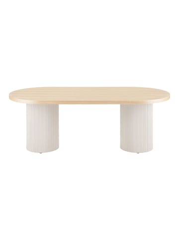 ebuy24 Esstisch Solva Sandfarbe 100 x 220 cm