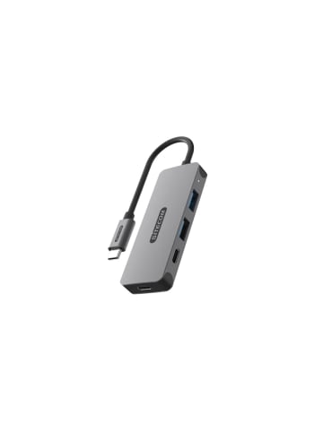COFI 1453 USB-C zu 2x USB-A + 2x USB-C Hub – Datenübertragung & in Grau