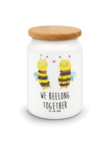 Mr. & Mrs. Panda Keksdose Biene Verliebt mit Spruch in Weiß
