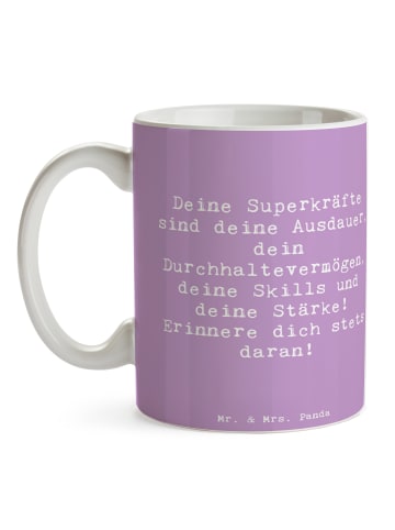 Mr. & Mrs. Panda Tasse Spruch Sportliche Wettkämpfe Superkräfte ... in Lavendeltraum