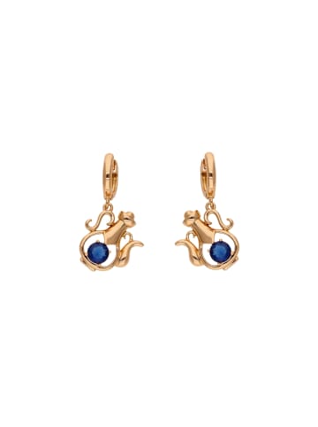 faina Women Drop Earrings in Rose Gold Navy