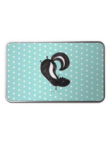 Mr. & Mrs. Panda Geschenkbox Stinktier Handstand ohne Spruch in Türkis Pastell