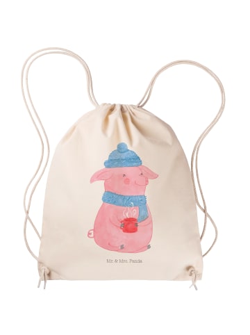 Mr. & Mrs. Panda Jutebeutel Schwein Glühwein ohne Spruch in Creme