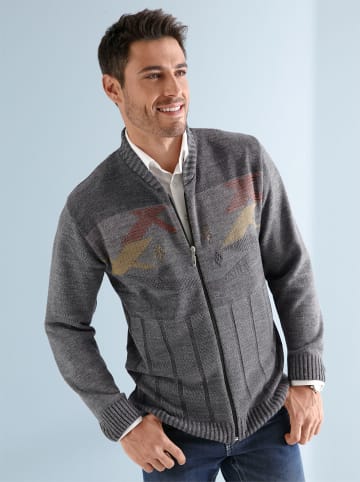 Sieh an! Strickjacke in grau-meliert