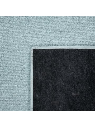 KADIMA DESIGN Waschbarer Teppich waschmaschinenwaschbar Unifarben Küche, Flur in Türkis
