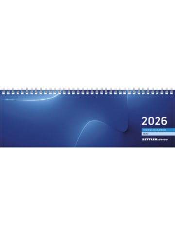 TeNeues Calendars & Stationery Kalender - Zettler Tischquerkalender 1W/2S blau 2026 - Wochenkalender 32 ×
