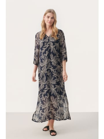 PART TWO Kleid BeritPW in Dark Navy Delicate Leaf