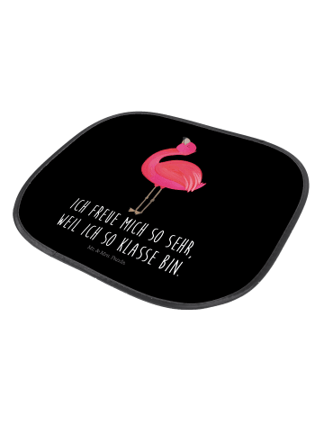 Mr. & Mrs. Panda Sonnenschutznetz Flamingo Stolz mit Spruch in Schwarz