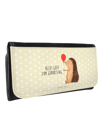 Mr. & Mrs. Panda Brieftasche Igel Luftballon mit Spruch in Gelb Pastell