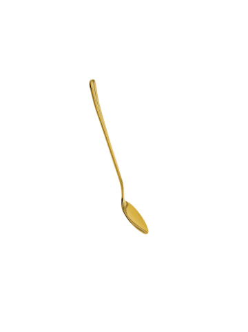 Almina Longdrinklöffel aus hochwertigem Edelstahl, 19 x 3 cm - 6er Set, Gold in Gold