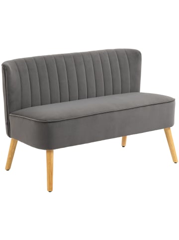 HOMCOM Sofa in Steingrau 117L x 56,5B x 77H cm