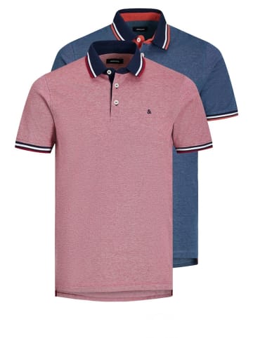 Jack & Jones Poloshirts 2er Pack in rot-multi-Red-Blue