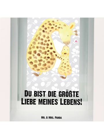 Mr. & Mrs. Panda Deko Laterne Giraffe Kind mit Spruch in Transparent