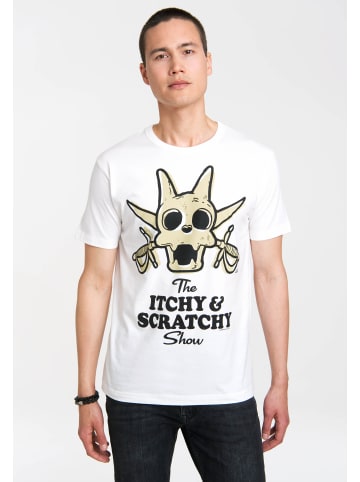 Logoshirt T-Shirt Scratchy - The Simpsons in altweiß