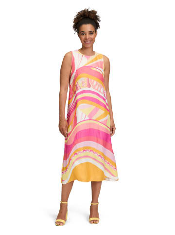 Betty Barclay Sommerkleid mit Rundhalsausschnitt in Rosé/Yellow