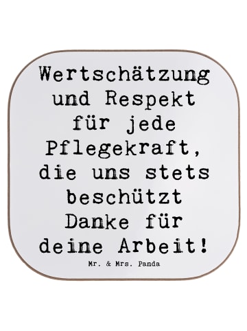 Mr. & Mrs. Panda Tassen Untersetzer Spruch Pflegekraft Wertschät... in Weiß