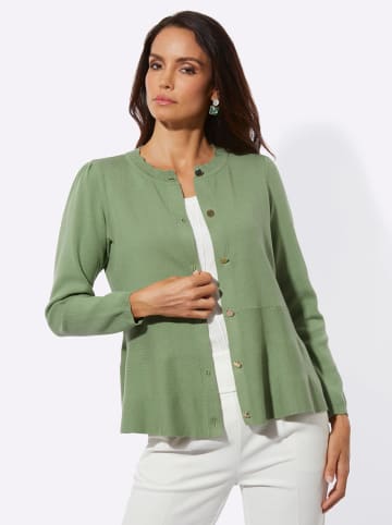 creation L Modal-Mix-Strickjacke in eucalyptus